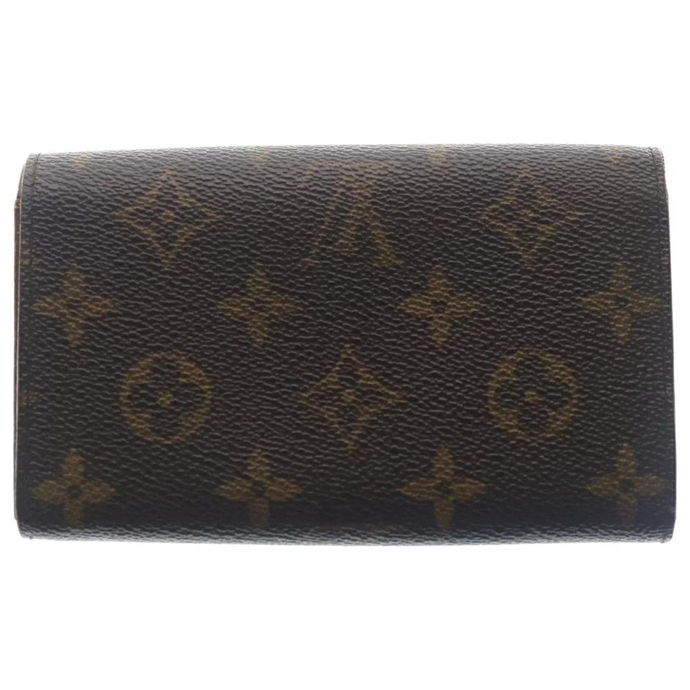 LOUIS VUITTON Porte Monnaie Billet Tresor Compact Wallet Bi fold Brown - Picture 2 of 5